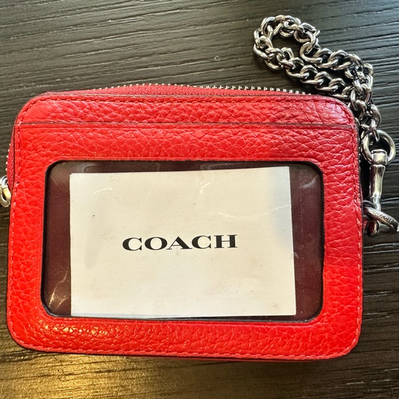 Coach Red Leather Wallet - Picture 2 of 5